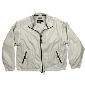 Claiborne Men's Packable Tan Nylon Ripstop Full-Zip Active Vented Jacket Size L